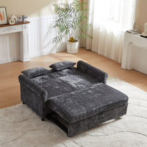Loveseat Sofa Bed, Pull - Out Couch Sleeper & 2 Pillows