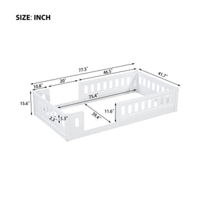 Platform Bed With Guardrail