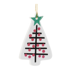 Ceramic christmas tree ornament (set of 12)