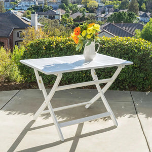 Blissique - Outdoor Foldable Wood Dining Table With Slat Design - Best Buy Furniture