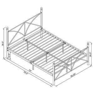 Platform Bed With Modern X-Style Design