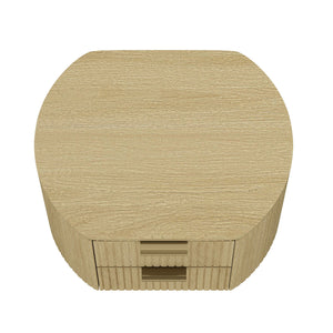 Olivia - Nightstand & 2 Drawers - Oak
