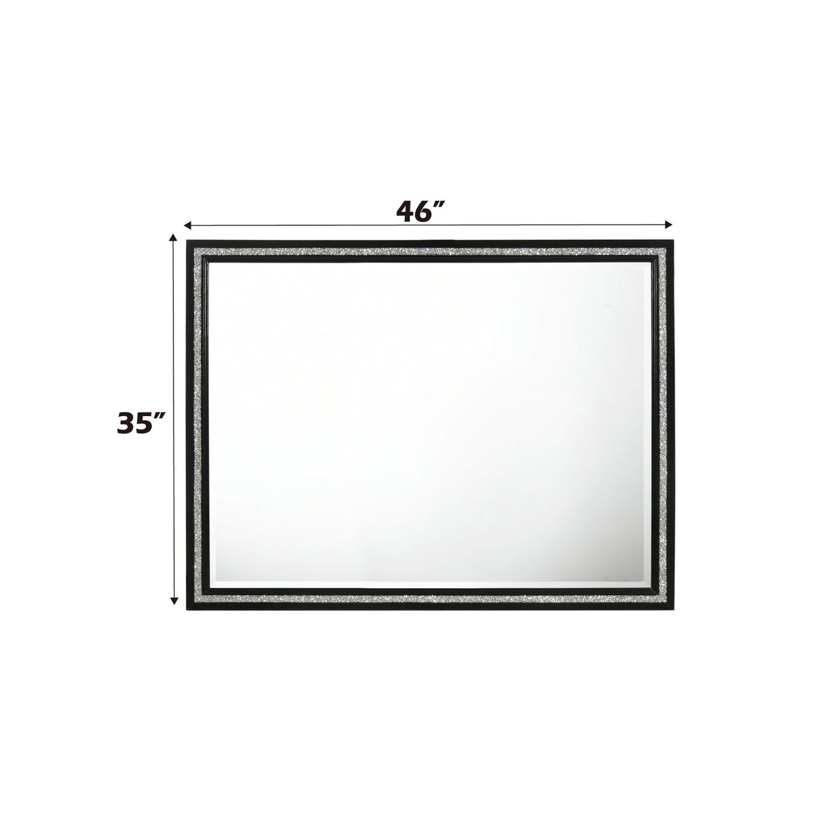 Haiden - Weathered Mirror - Black - Best Buy Furniture
