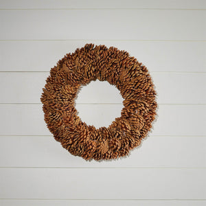 Natural Pinecone Wreath 18"D