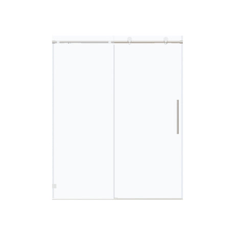 Frameless, Single Sliding Soft Close Shower Doors, 5/16" Sgcc Tempered Glass