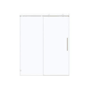 Frameless Single Sliding Soft Close Shower Doors, 5/16" Sgcc Tempered Glass