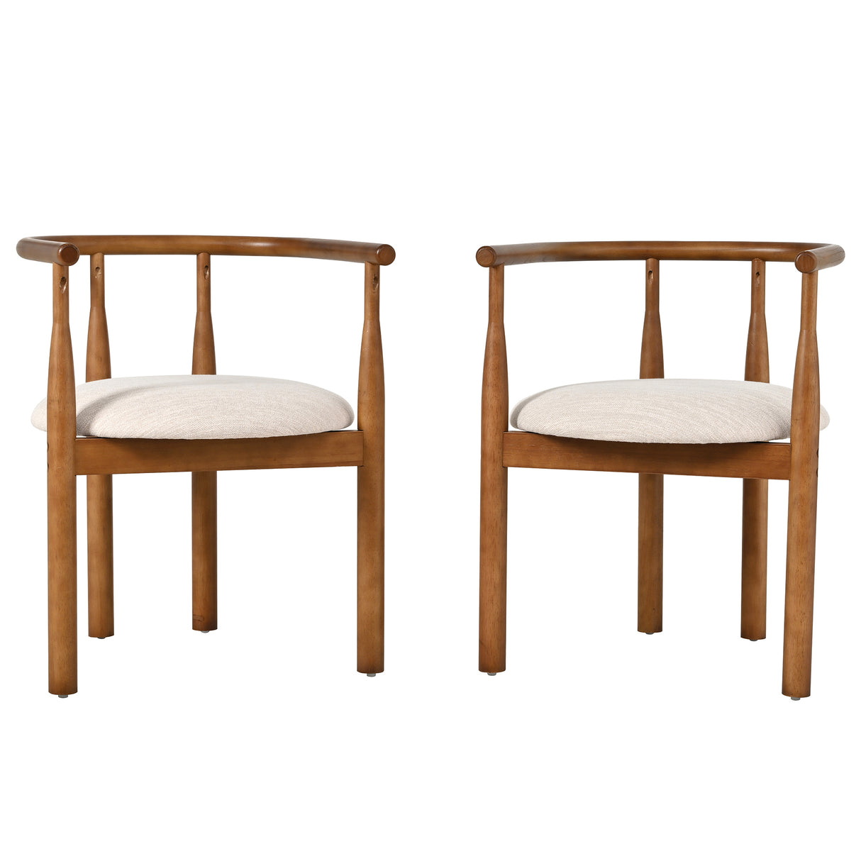 Modern Dining Chair Set of 2 with Solid Wood Legs