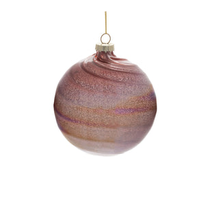 Iridescent Swirl Glass Ornament (Set of 6)