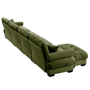 Super Comfort Oversized Modular Sectional Sofa With Movable Ottoman