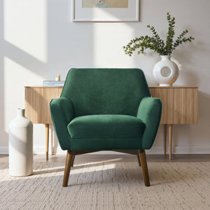 Panom Forest Velvet Accent Chair