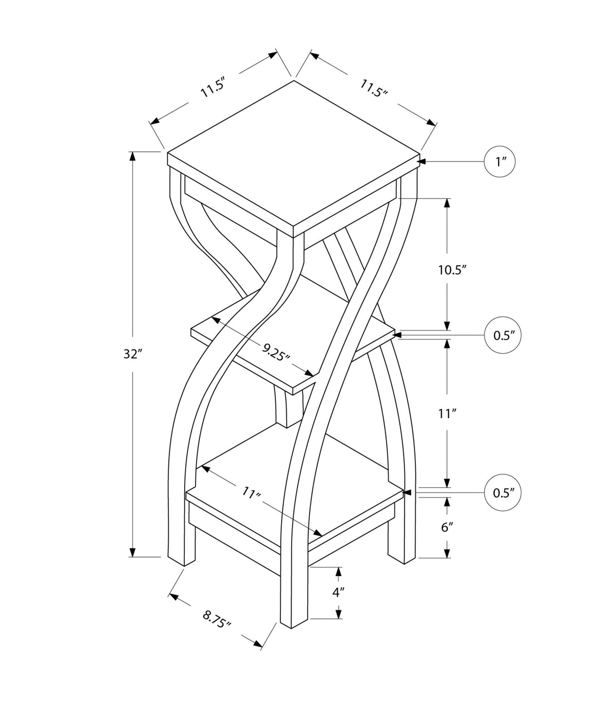 Accent Table Versatile Usage, Square, Contemporary & Modern - Best Buy Furniture