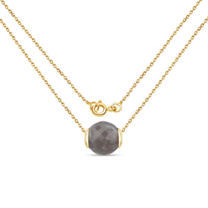 16.79 Carat Genuine Grey Moonstone .925 Sterling Silver Pendant