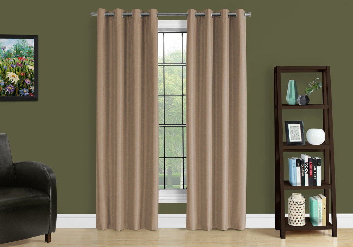 2 Pieces Set, Curtain Panel, Room Darkening, Grommet, Contemporary & Modern - Best Buy Furniture