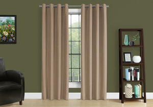 2 Pieces Set, Curtain Panel, Room Darkening, Grommet, Contemporary & Modern - Best Buy Furniture