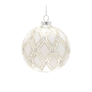 Jeweled Diamond Glass Ornament (Set of 6)