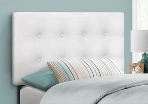Twin Size, Bed Headboard Only, Upholstered, Transitional - White - Best Buy Furniture