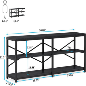 Console Table With X Back Design, Extra Long Storage