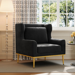 Elegant Curved Armrest Accent Armchair