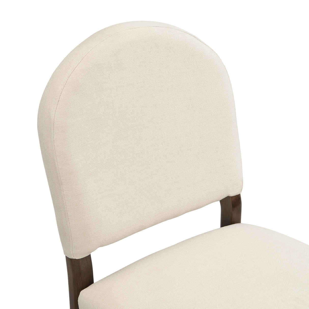 Dining Chairs with Back Mid Century Fabric Upholstered Armless - Set of 2