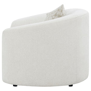 Rory - Sloped Arms Chair With Pillow - White