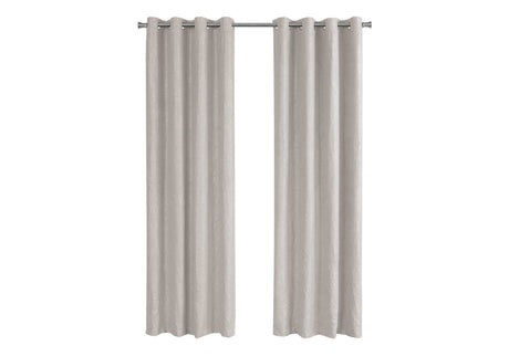 2 Pieces Set, Curtain Panel, Room Darkening, Grommet, Contemporary & Modern - Best Buy Furniture