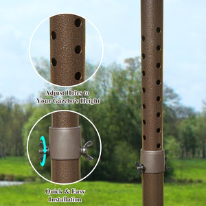 Universal Support Post for Gazebo Stability