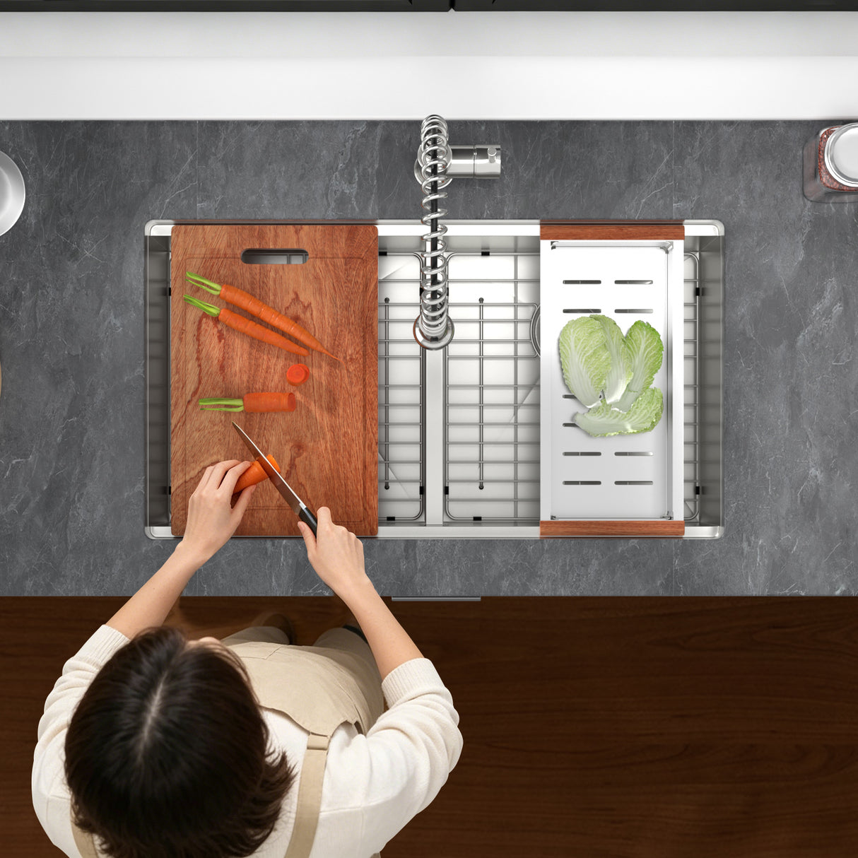 Double Bowl Undermount Kitchen Sink