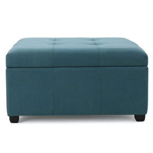 Tufted Square Storage Ottoman, Dark