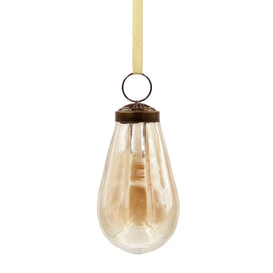 Luster Tear Drop Ornament, Glass Decorative Hanging Christmas Tree Ornaments For Holiday Party Decorations (Set of 12)