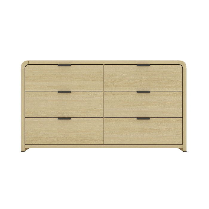 Oak Dresser with 6 Drawers - Minimalist Design and Spacious Storage
