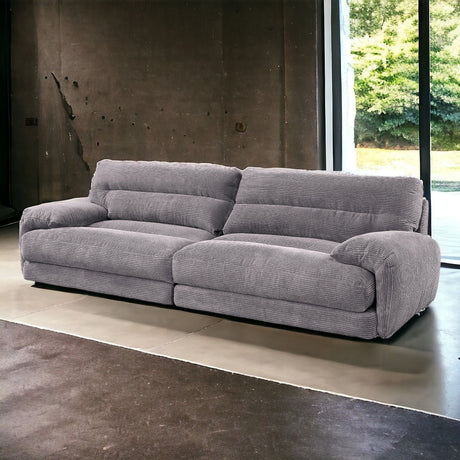 Cadenza - Corduroy Loveseat - Gray - Best Buy Furniture