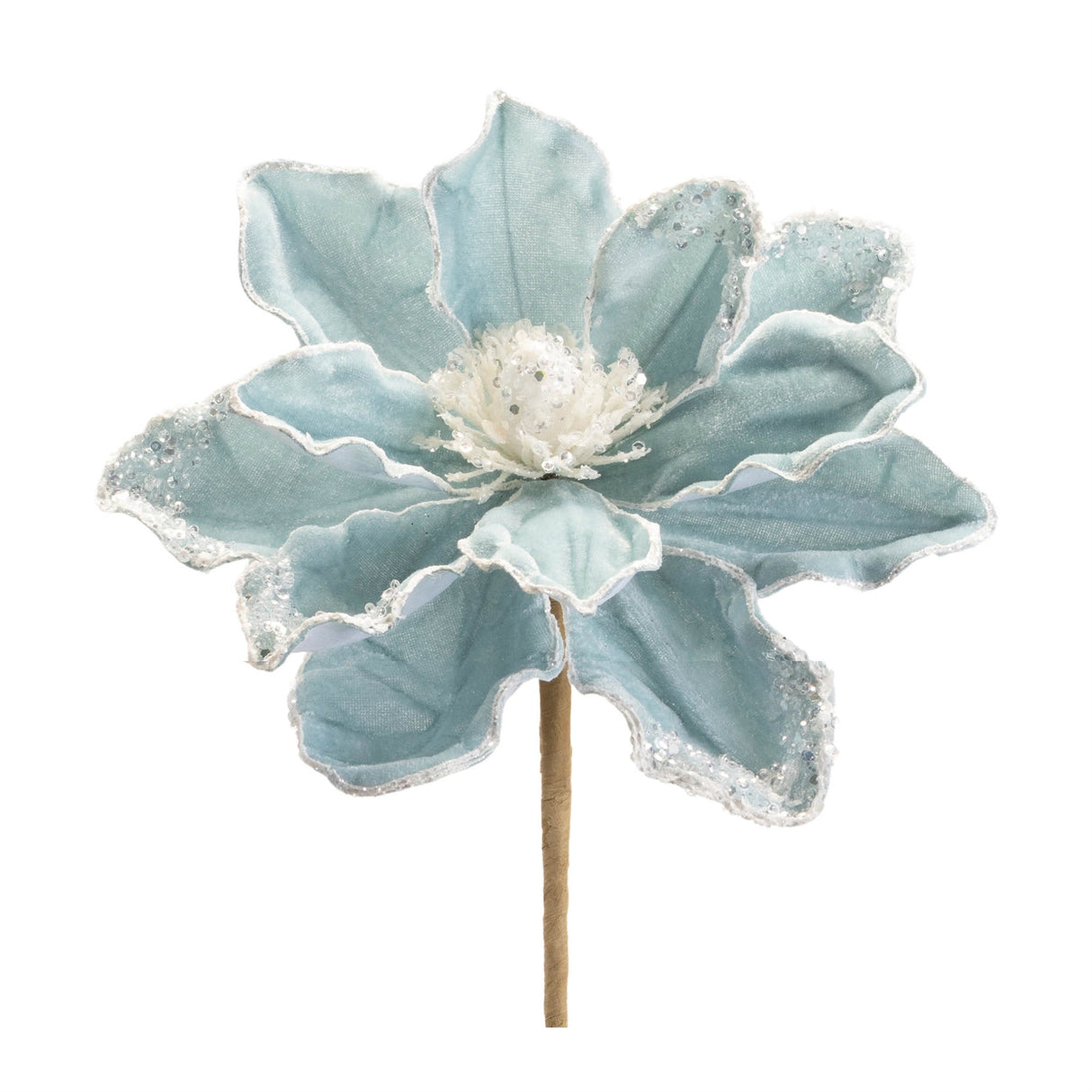 Beaded magnolia flower stem (set of 2)