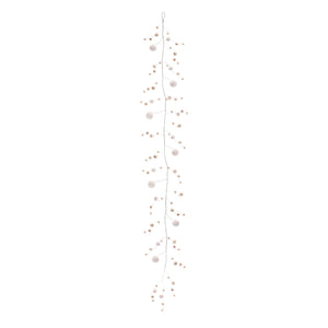 Wood Bead and Puff Ball Garland (Set of 2)