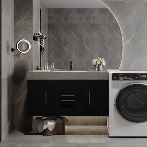 39.4 Inches Single Contemporary Floating Bathroom Vanity