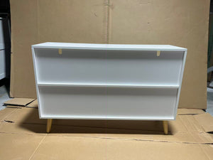 Kids Bookcase with Collapsible Fabric Drawers, Children's Book Display, Toy Storage Cabinet Organizer