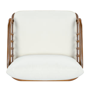Acacia Wood Outdoor Patio Chair with Vertical Slatted Arms
