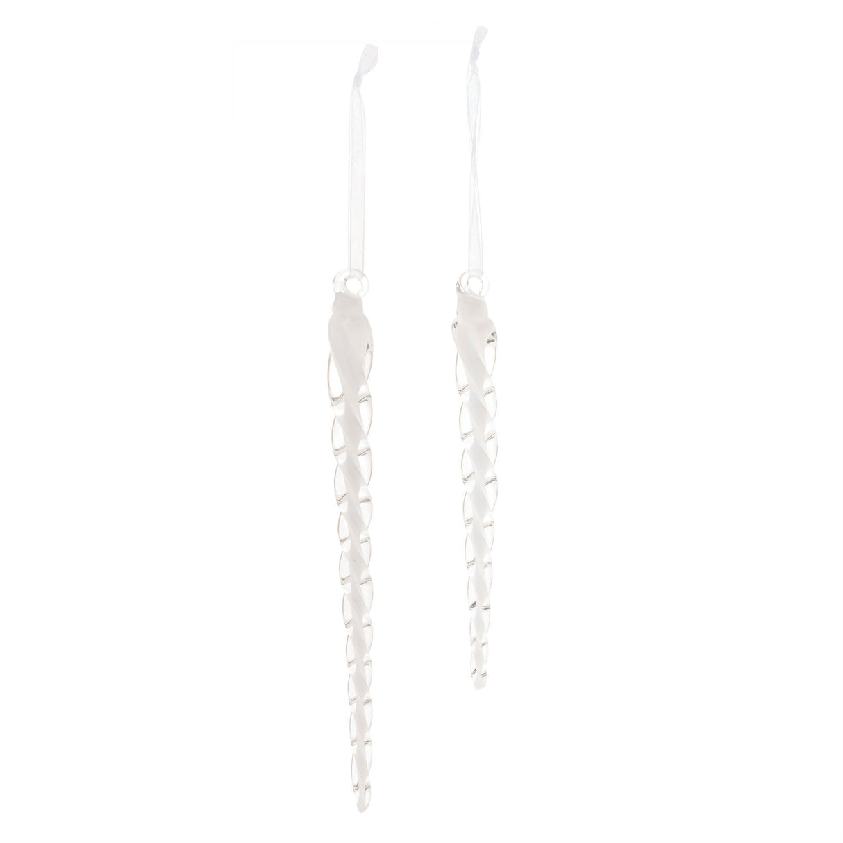 Swirled Glass Icicle Ornament (Set of 12)