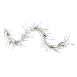 Flocked-Pine-and-Pinecone-Garland-6'L-Wreaths-&-Garlands