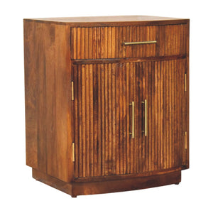 Solid Wood Milan Fluted Bedside Cabinet