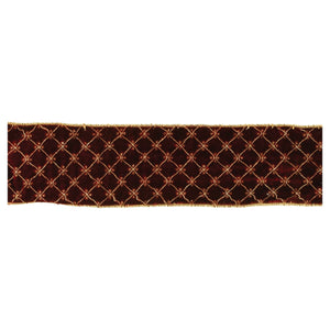 Ornate Diamond Pattern Wired Ribbon (Set of 2)