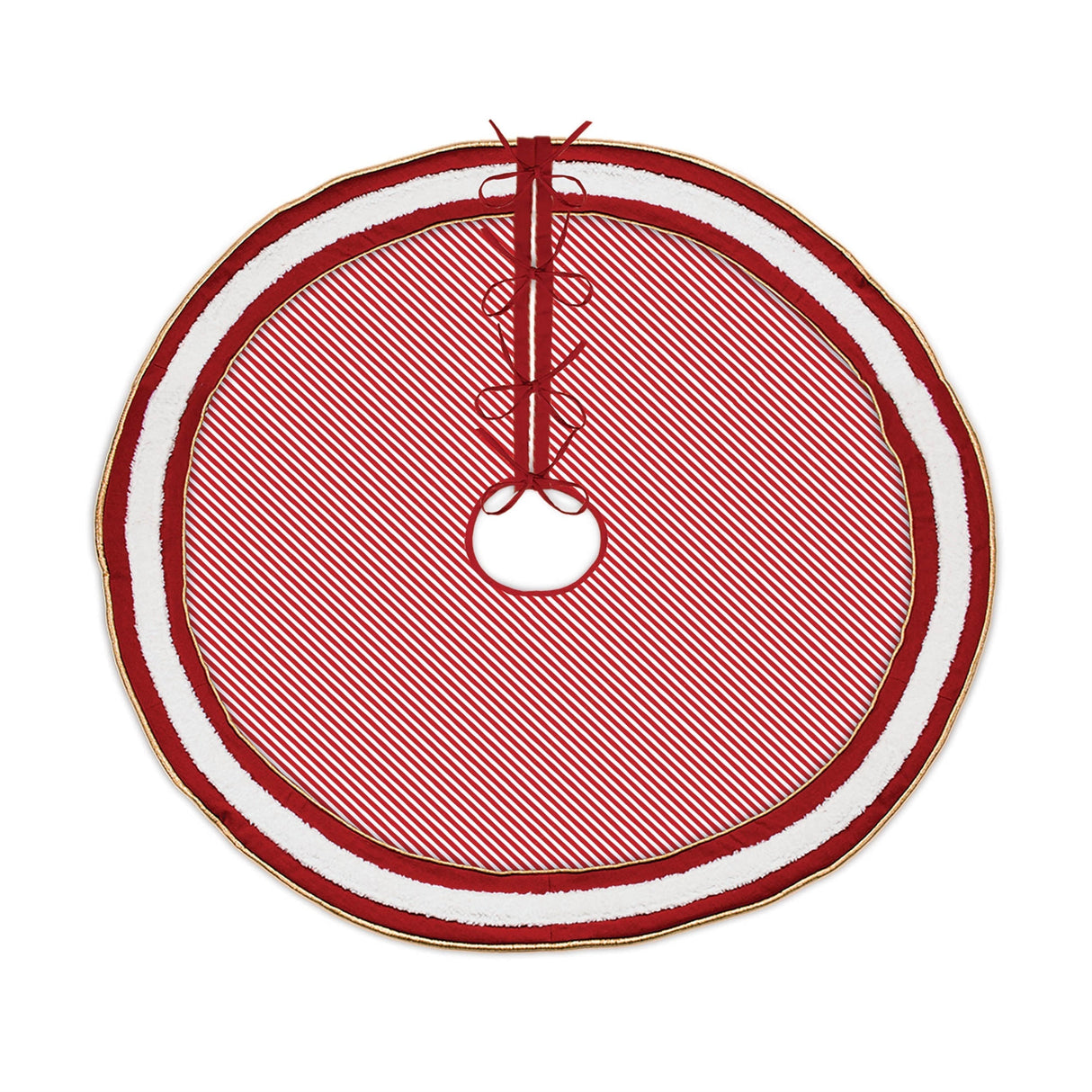 Peppermint Striped Tree Skirt 48"D