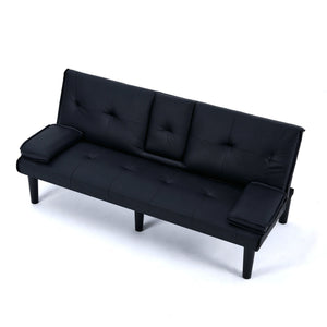 Sofa Bed With Foldable Design And Cup Holder