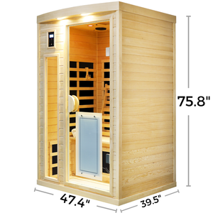 Two-Person Hemlock Infrared Heating Sauna