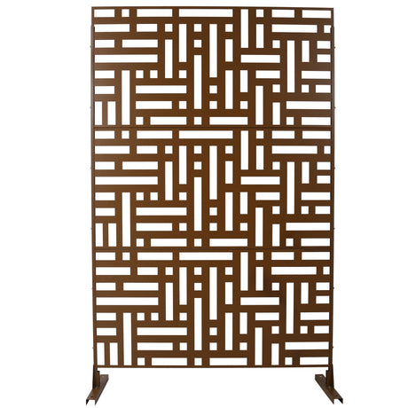 Decorative Freestanding Metal Privacy Screen For Indoor & Outdoor Use