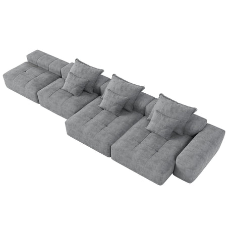 Modern Oversized Diy Combination Modular Sectional Sofa With Pillows