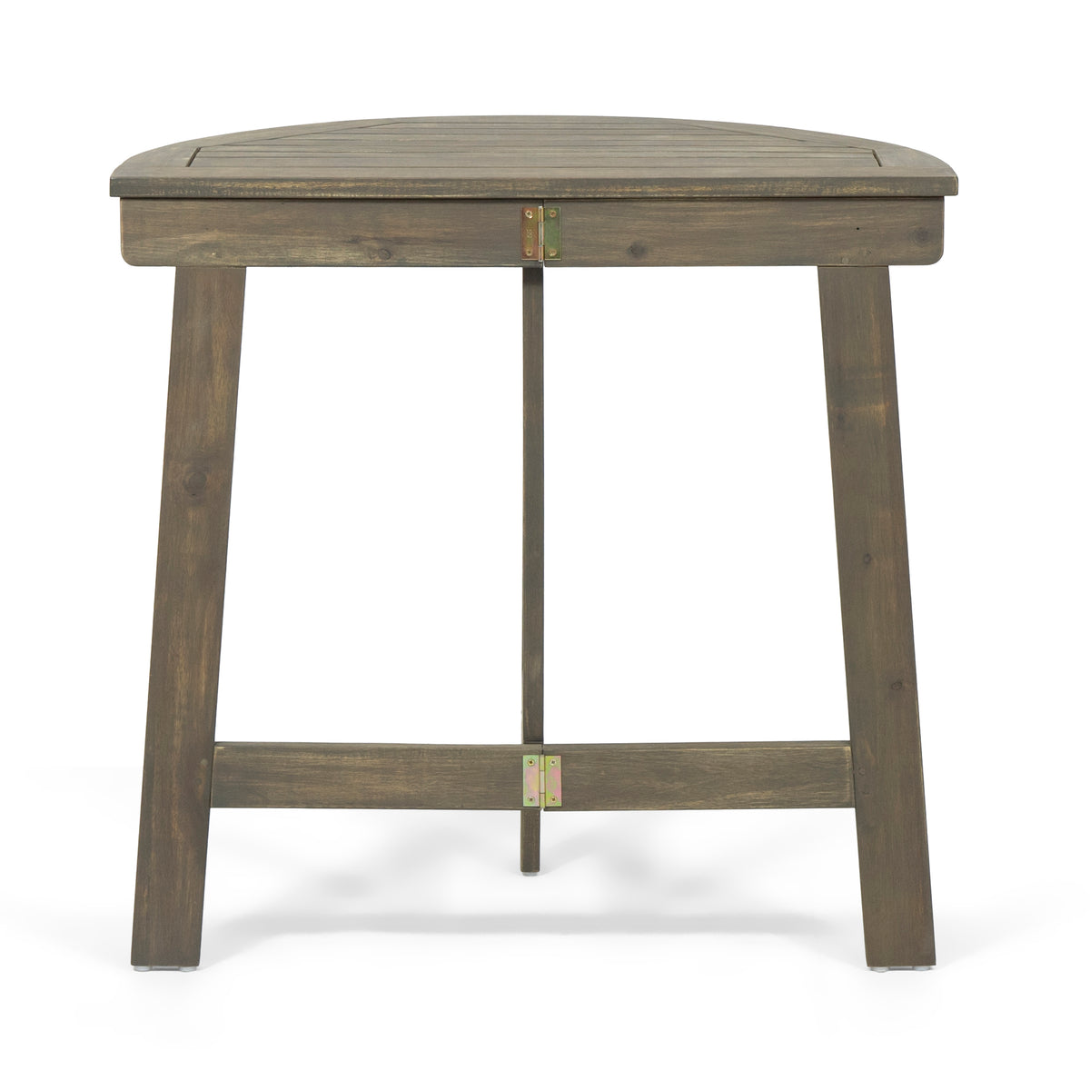 Outdoor Half-Round Folding Acacia Wood Bistro Table