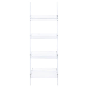 Cimarron - Ladder Bookcase With 4 Shelves - Clear