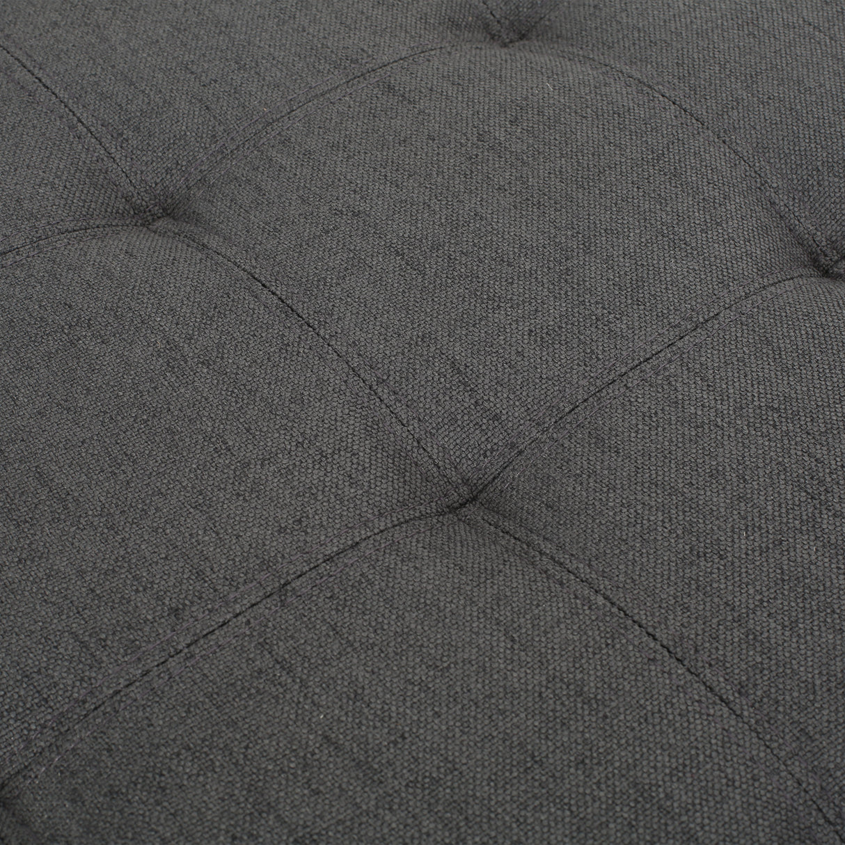 Upholstered Tufted Fabric Storage Ottoman