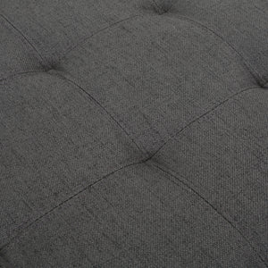Upholstered Tufted Fabric Storage Ottoman