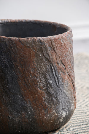 12.6x12.6x11.8" Cement Planter Small, Indoor Outdoor Garden Functional Decor